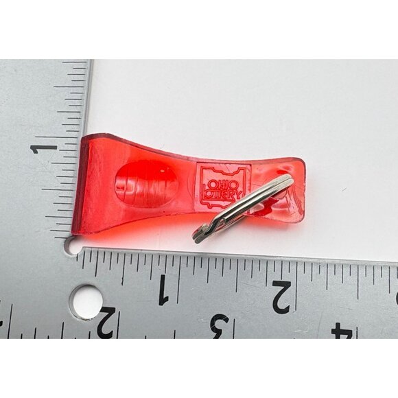 Ohio Lottery Card Scratcher Red Plastic Bottle Opener With Metal Ring - Picture 3 of 6